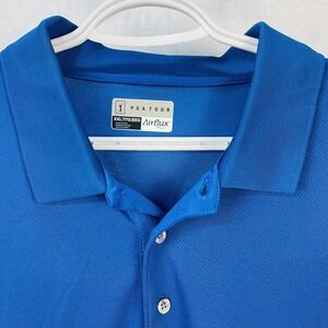 PGA Tour Airflux Golf Polo Shirt Mens XXL Blue Short Sleeve Athletic